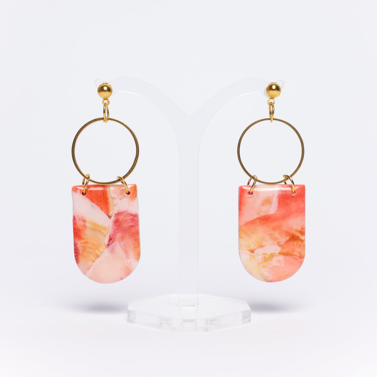 Naušnice Luana u narančastim tonovima